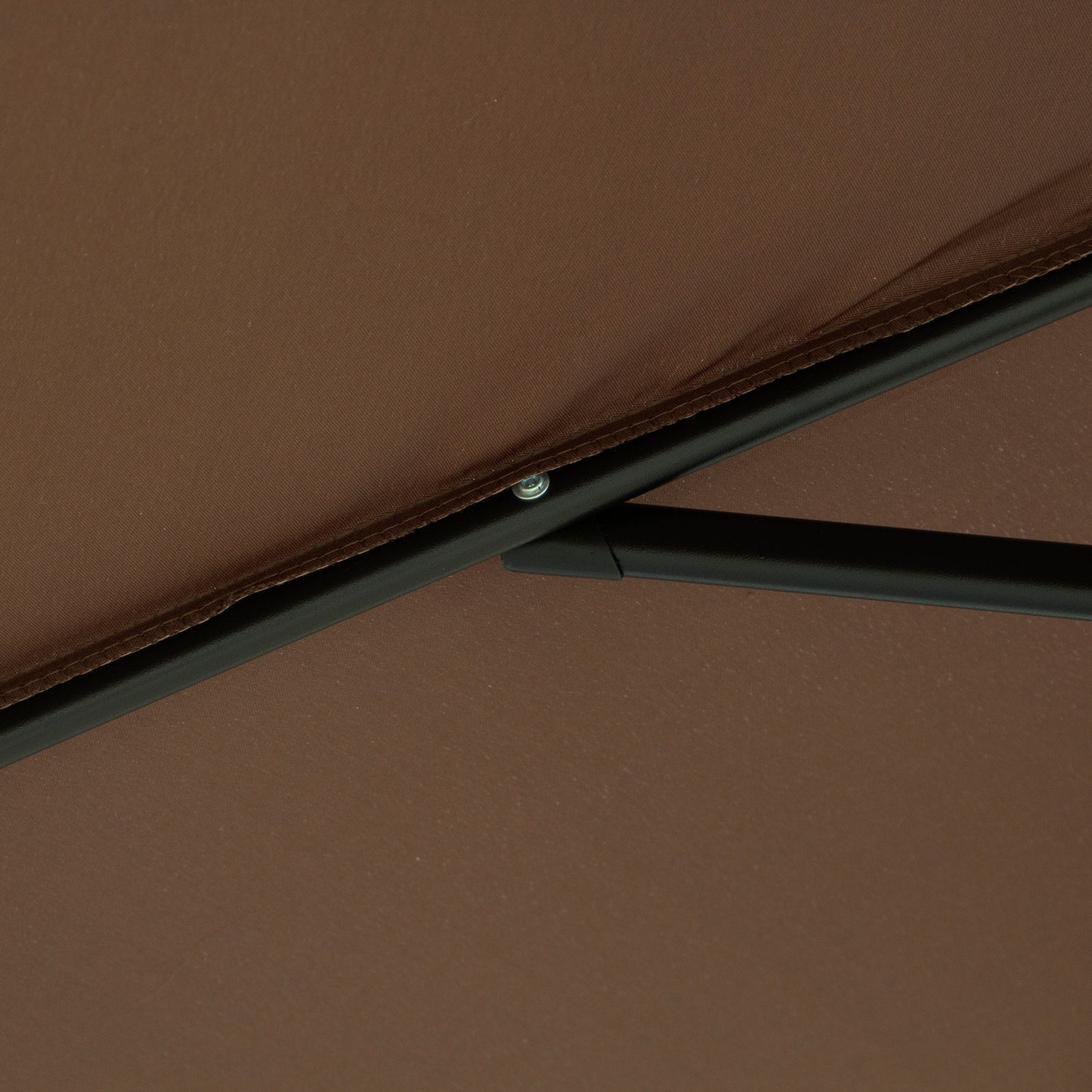 Outsunny Patio Umbrella Garden Parasol Outdoor Steel,3x2.45m Coffee