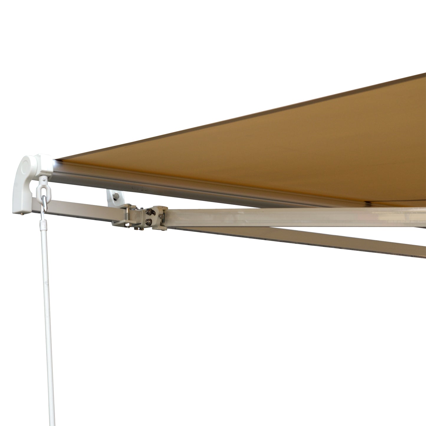 Outsunny Manual Retractable Awning, 3x2.5 m-Ivory White