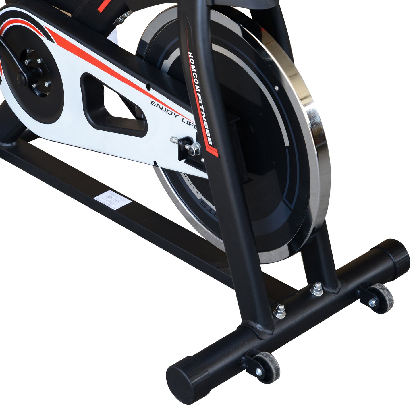 HOMCOM Belt-Driven Exercise Bike with LCD Display-Black