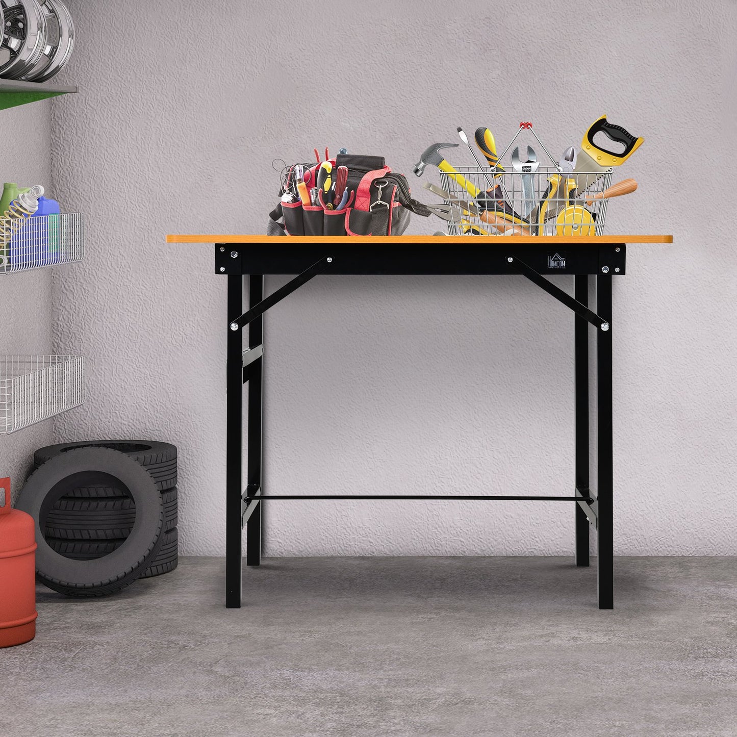 HOMCOM Workbench Garage DIY Work Tools Bench Station Heavy Duty Bench Shed Warehouse