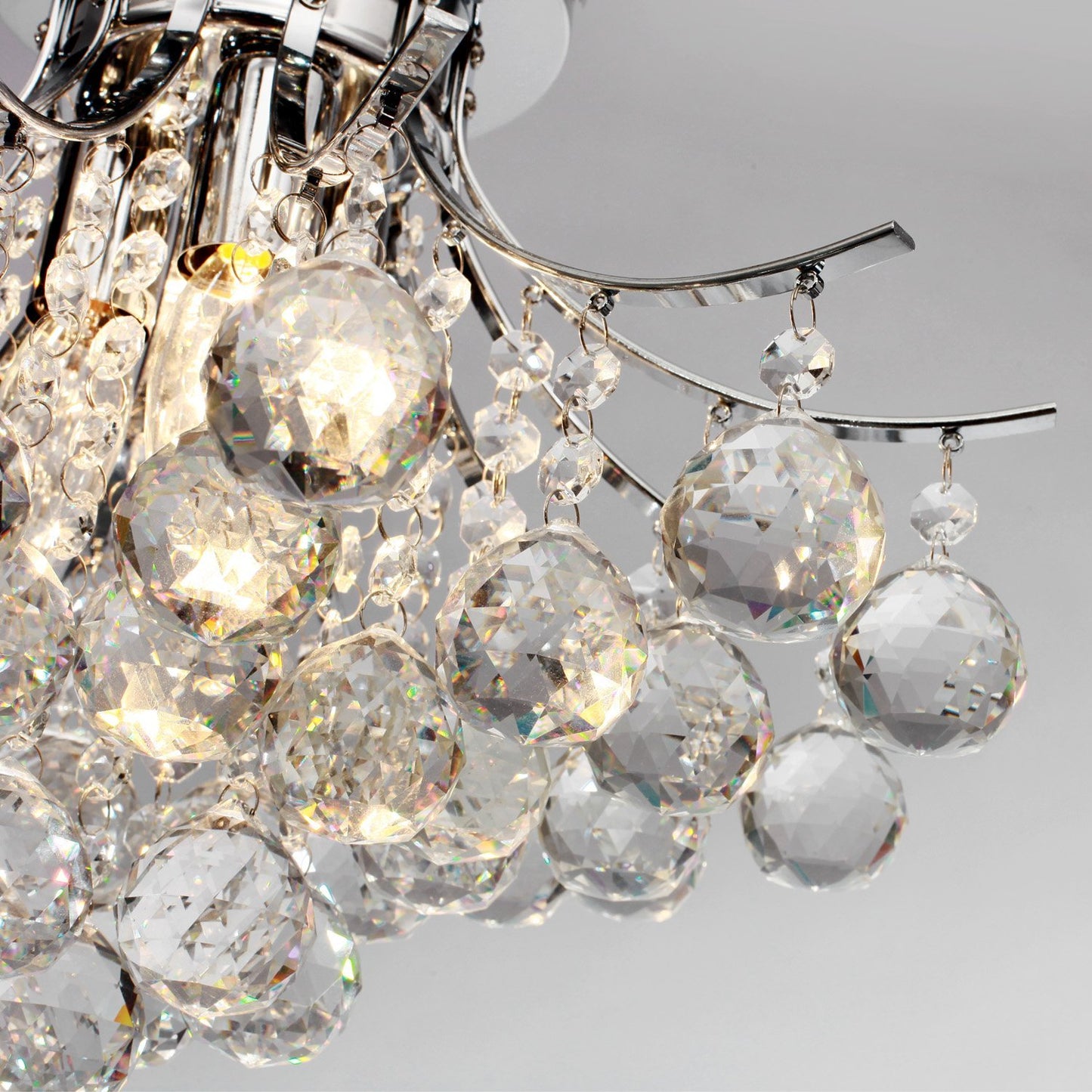 HOMCOM Modern K9 Crystal Ceiling Lighting Chandelier