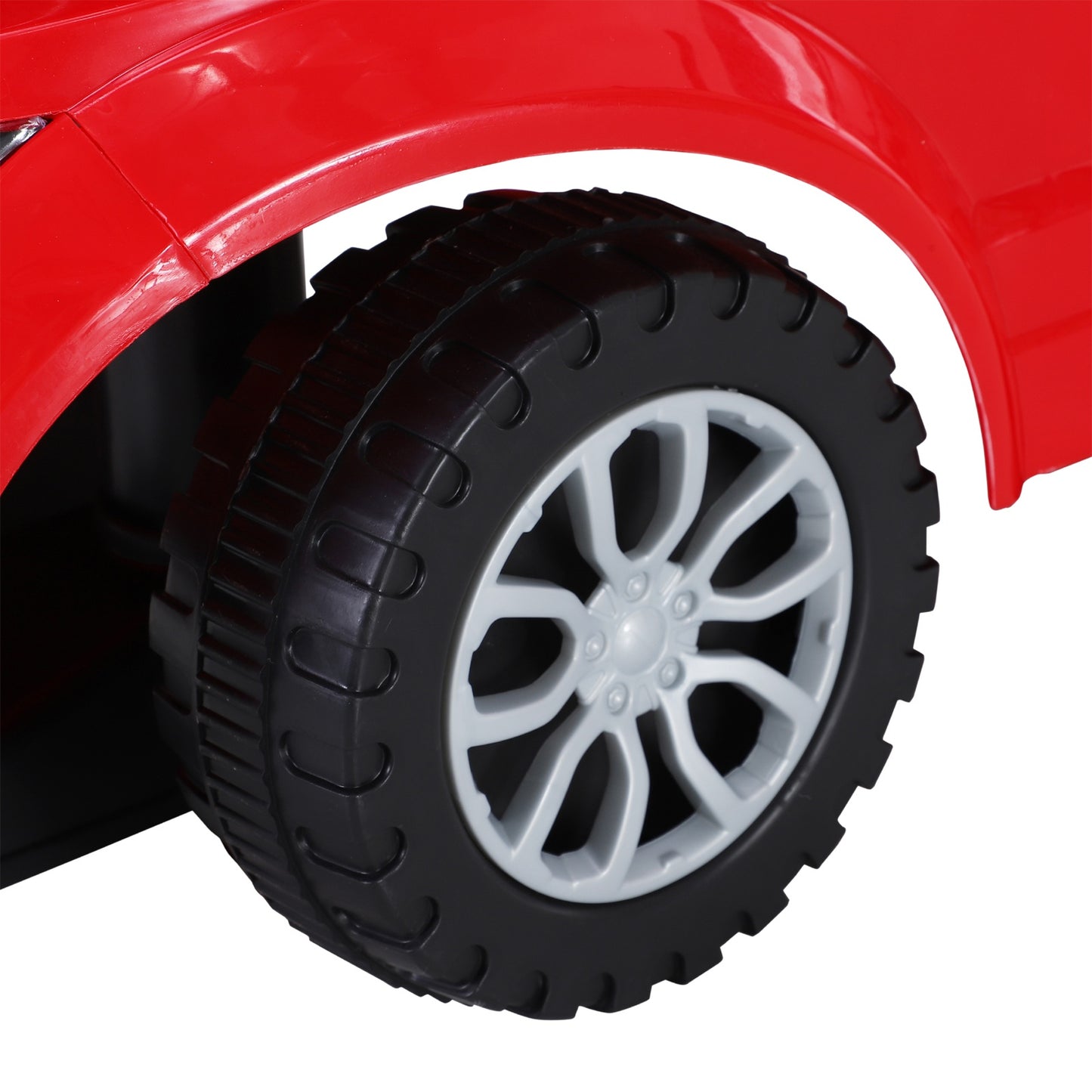 HOMCOM 3-in-1 Ride-On Car Walker Stroller Push-Along w/ Horn Wheel & Under Seat Storage Red