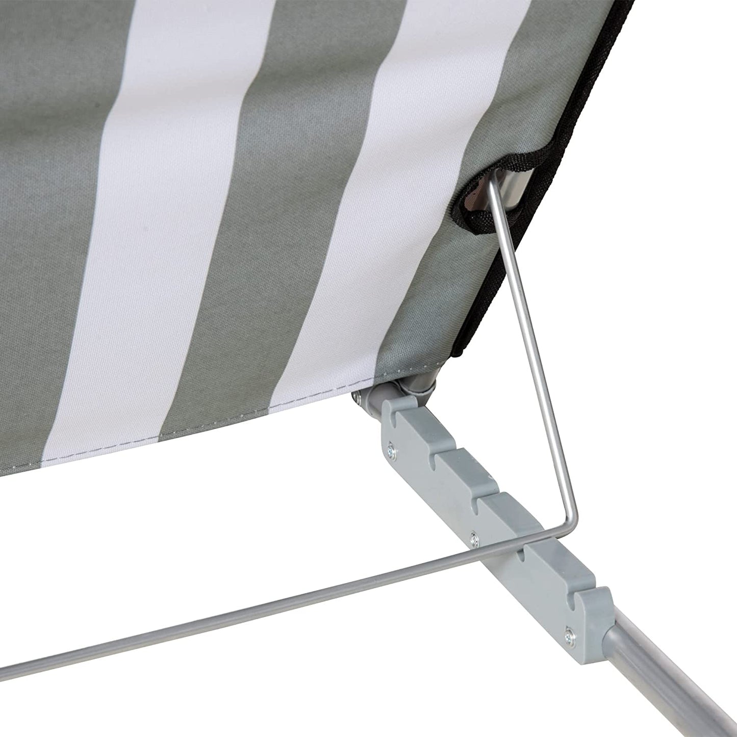 Outsunny Set Of 2 Beach Mat Seat Adjustable Back Metal Frame Fabric Cover Foldable w/ Bag