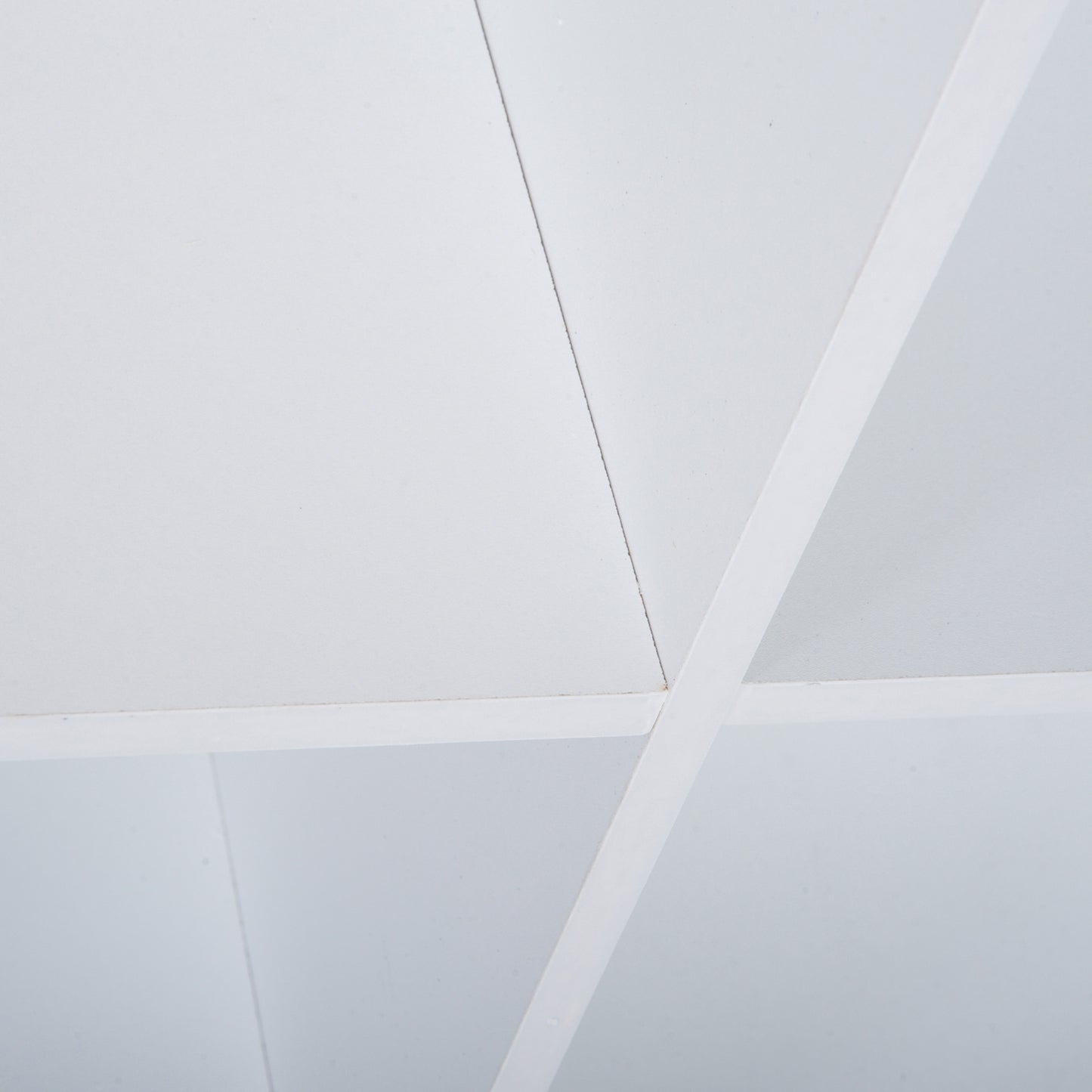 HOMCOM 6 Cubes 3-Tier Shelving Cabinet, Particle Board-White