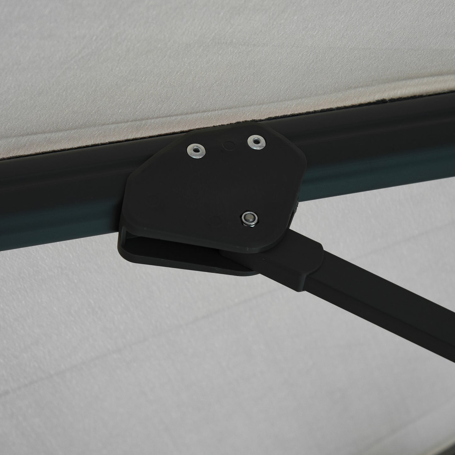 Outsunny 3(m) LED Cantilever Parasol Garden Sun Umbrella w/ Cross Base and Solar Lights Grey