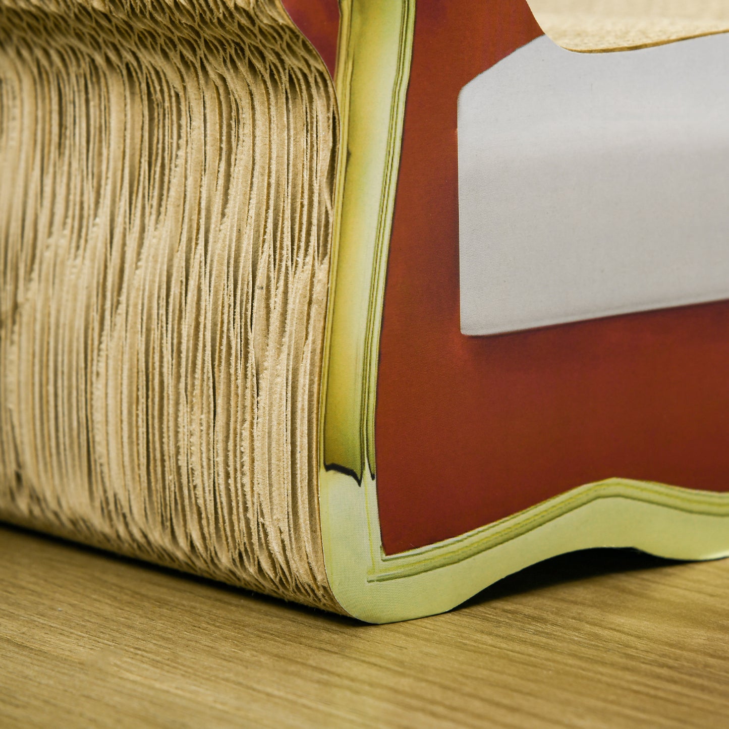 PawHut Cat Cardboard Scratcher Lounge Sofa Bed with Catnip 58 x 29.5 x 29cm