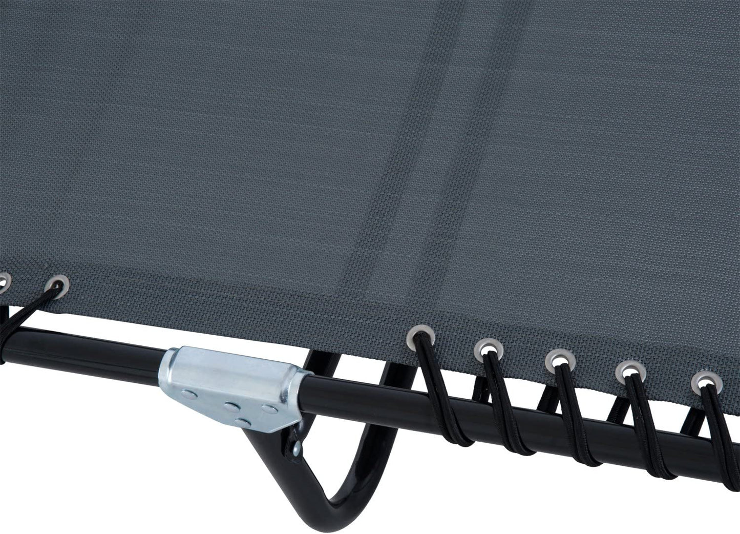 Outsunny Folding Sun Lounger, 3 Positions-Grey