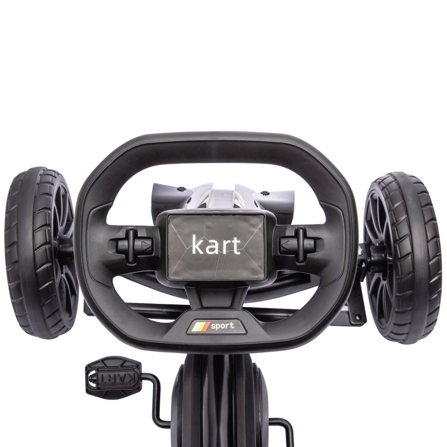 HOMCOM Children Pedal Go Kart, Kids Ride on Racer with Adjustable Seat, Swing Axle, Shock Absorption EVA Tyres, Handbrake, for Boys and Girls Aged 3-8 Years Old, Black