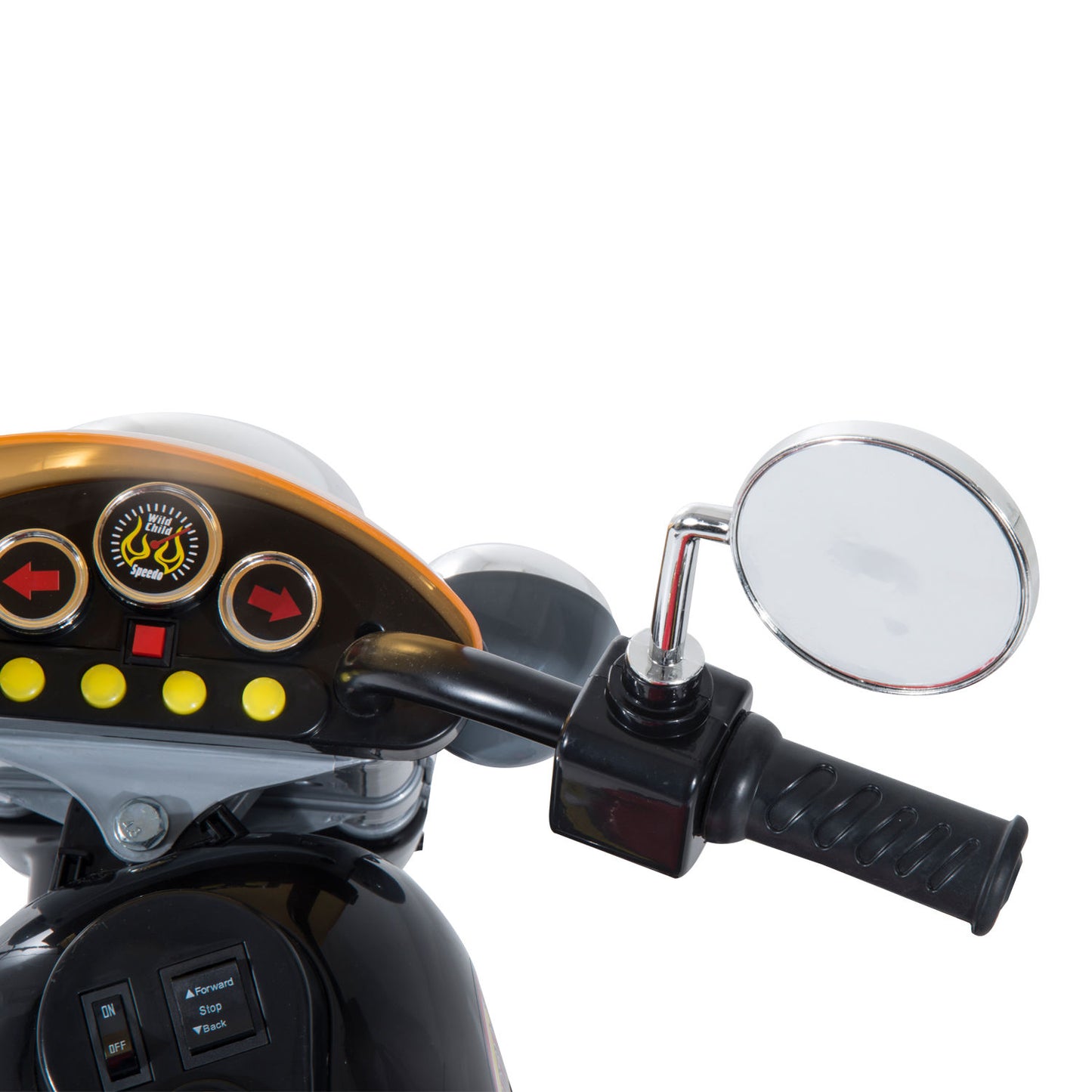 HOMCOM Kids Ride On Toy Car Motorbike Electric Scooter 6V Battery Operated Toy Trike-Black