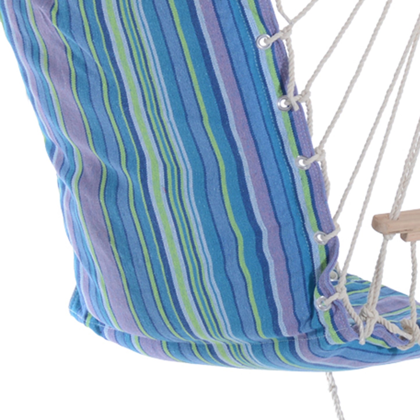 Outsunny Hanging Swing Chair, Seat Size:57W x 47.5D cm-Multi-Color/White Rope