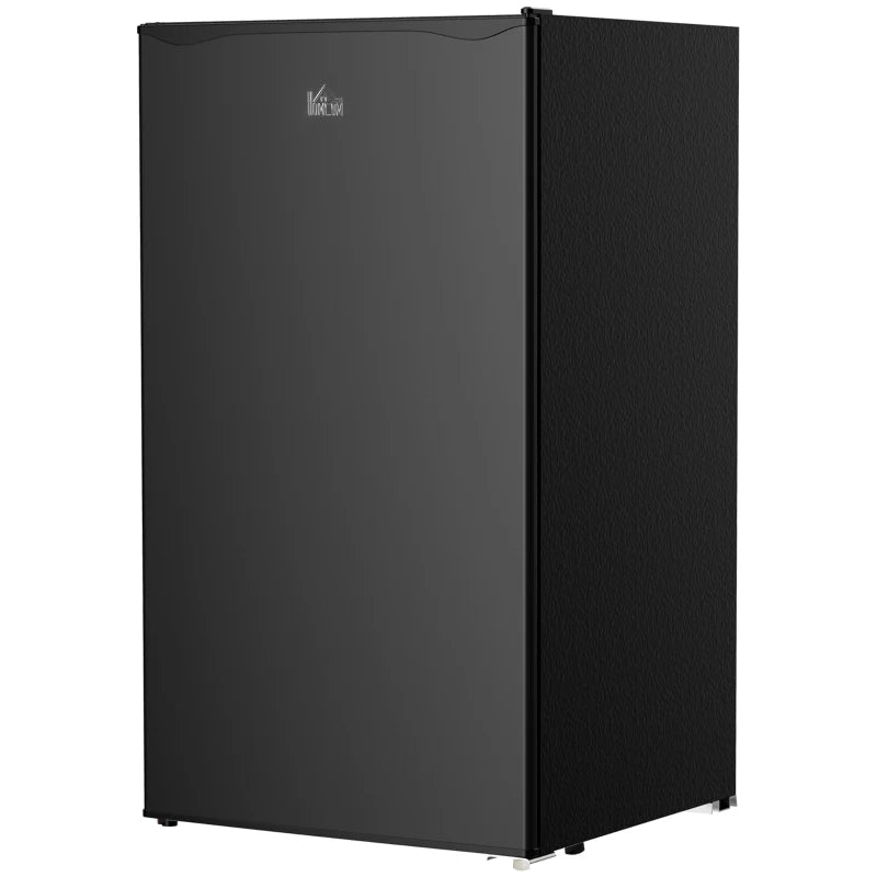 HOMCOM 91 Litre Freestanding Under Counter Fridge with Chiller Box, Reversible Door, Adjustable Thermostat, 47.5cm Wide, Noise Level: Decibels 40, Black