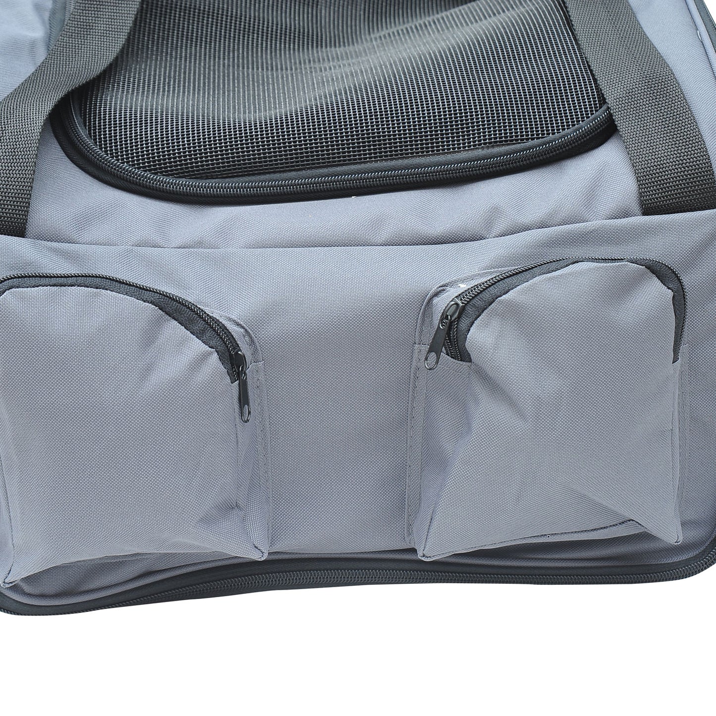 Pawhut 41Lx34Wx30H cm Pets Carrier Folding Bag-Grey