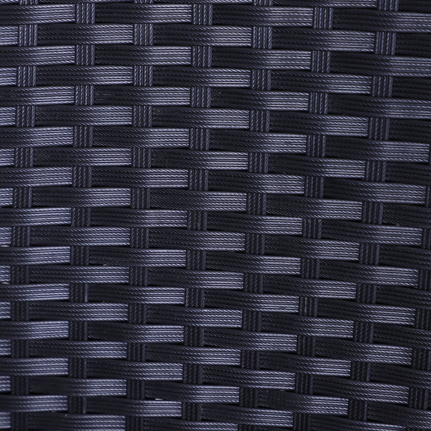 Outsunny 2 Seat Twin Rattan Bistro Chair and Table Set Black