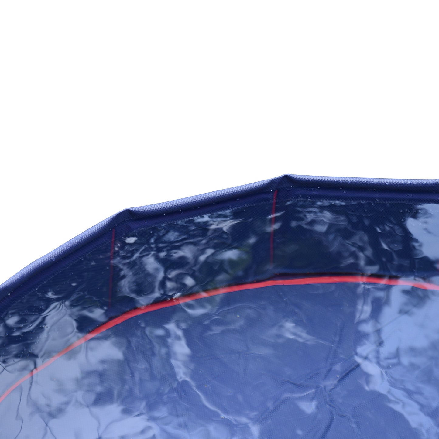 PawHut Pet Swimming Pool, Foldable, 120 cm Diameter-Red