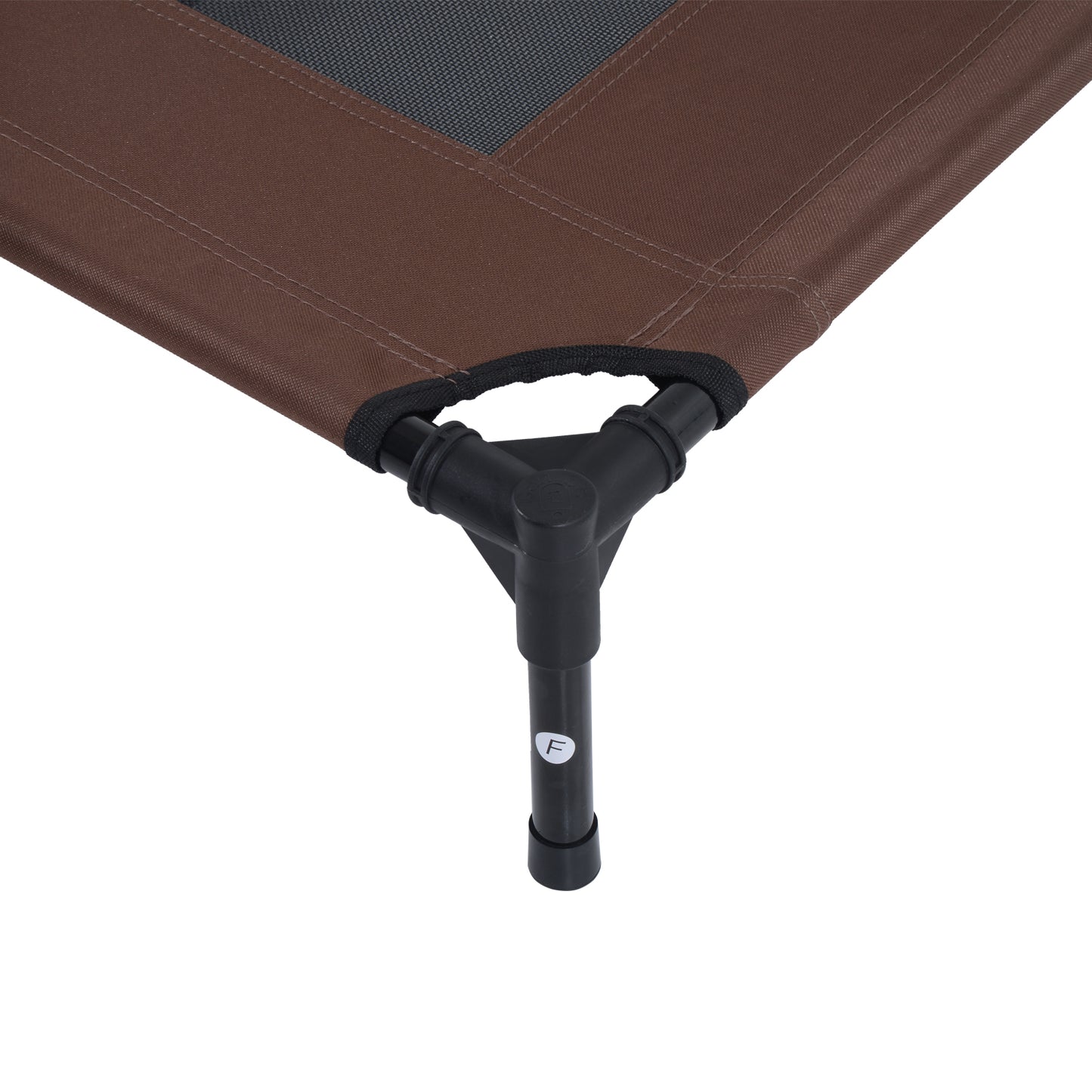 Pawhut 91.5Lx76.2Wx18H cm Elevated Pet Bed-Brown/Black Frame