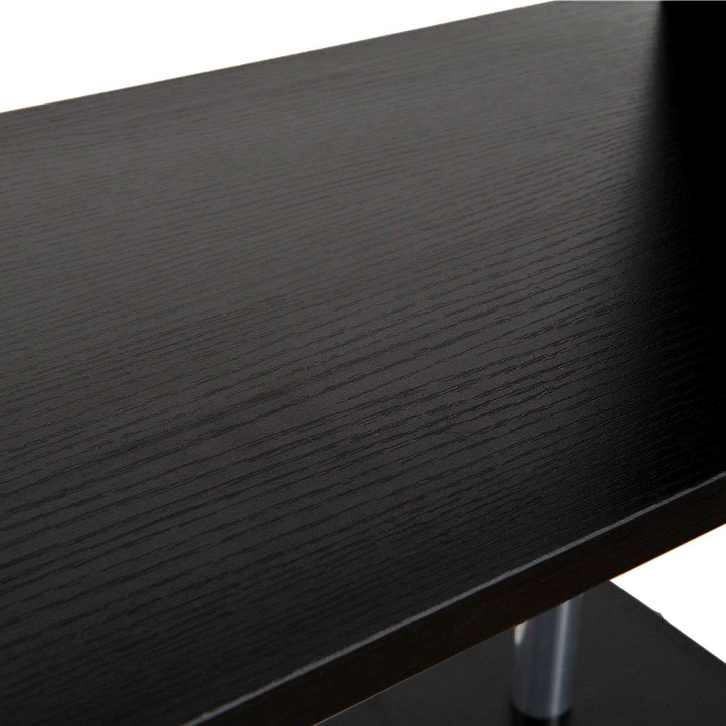 HOMCOM Particle Board S-Shaped Pillar Bookshelf Black