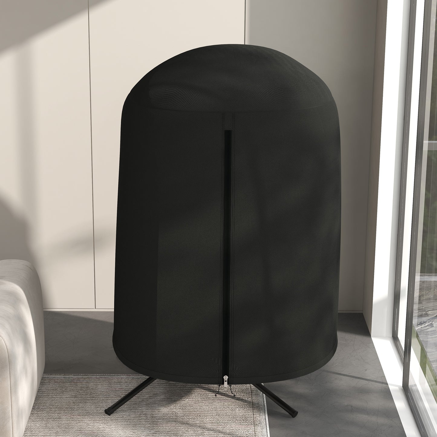 Outsunny 190 x Ø128cm Hanging Egg Chair Furniture Cover - Black