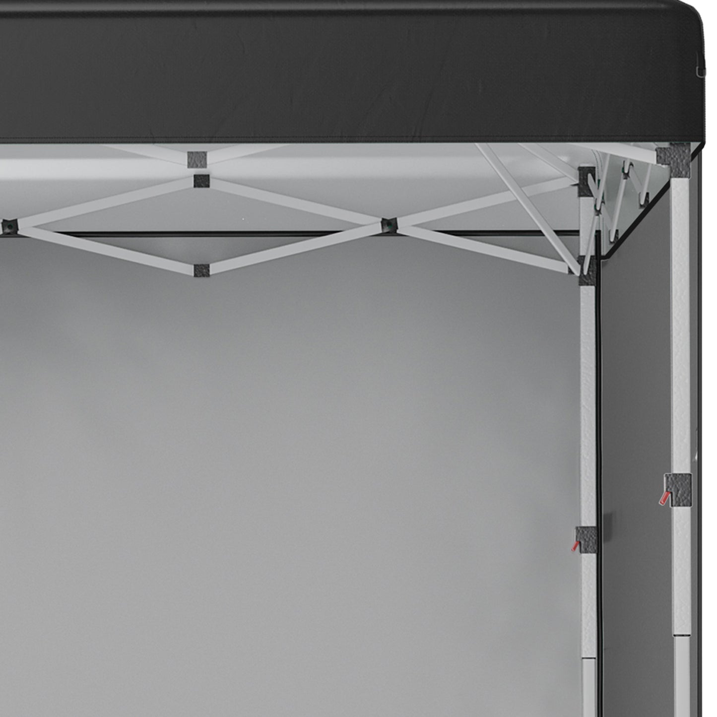 Outsunny 3 x 3 (M) Pop Up Gazebo Event Shelter, Height Adjustable Party Tent with 2 Sidewalls, Weight Bags and Wheeled Bag