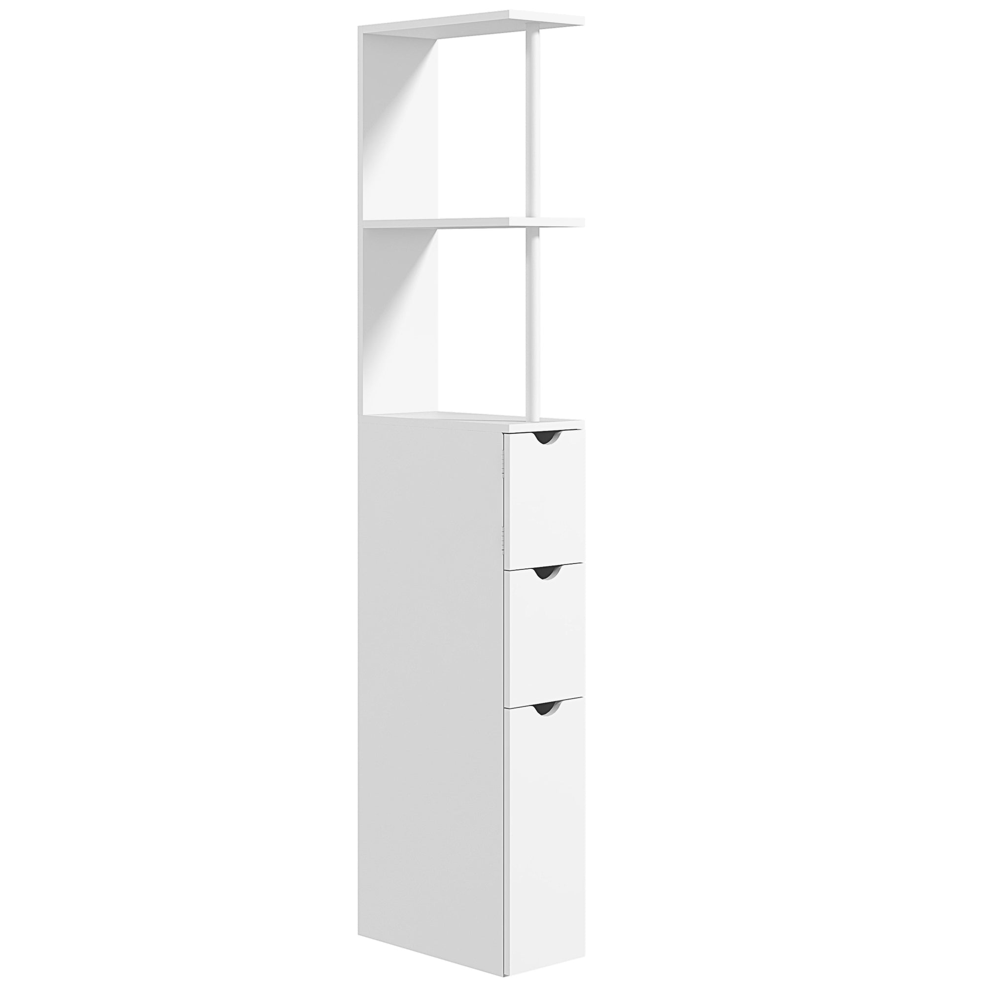 kleankin Slim Bathroom Storage with Drawers Tall Bathroom Cupb mhstar.co.uk
