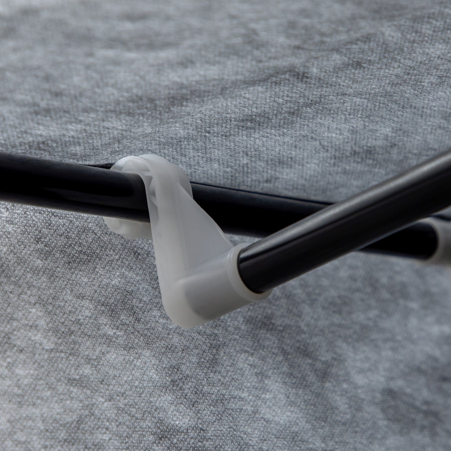 HOMCOM Fabric Wardrobe for Bedroom, Portable Wardrobe with 5 Shelves, 2 Hanging Rails and 3 Fabric Drawers, Foldable Closets, 125 x 43 x 162.5cm, Dark Grey