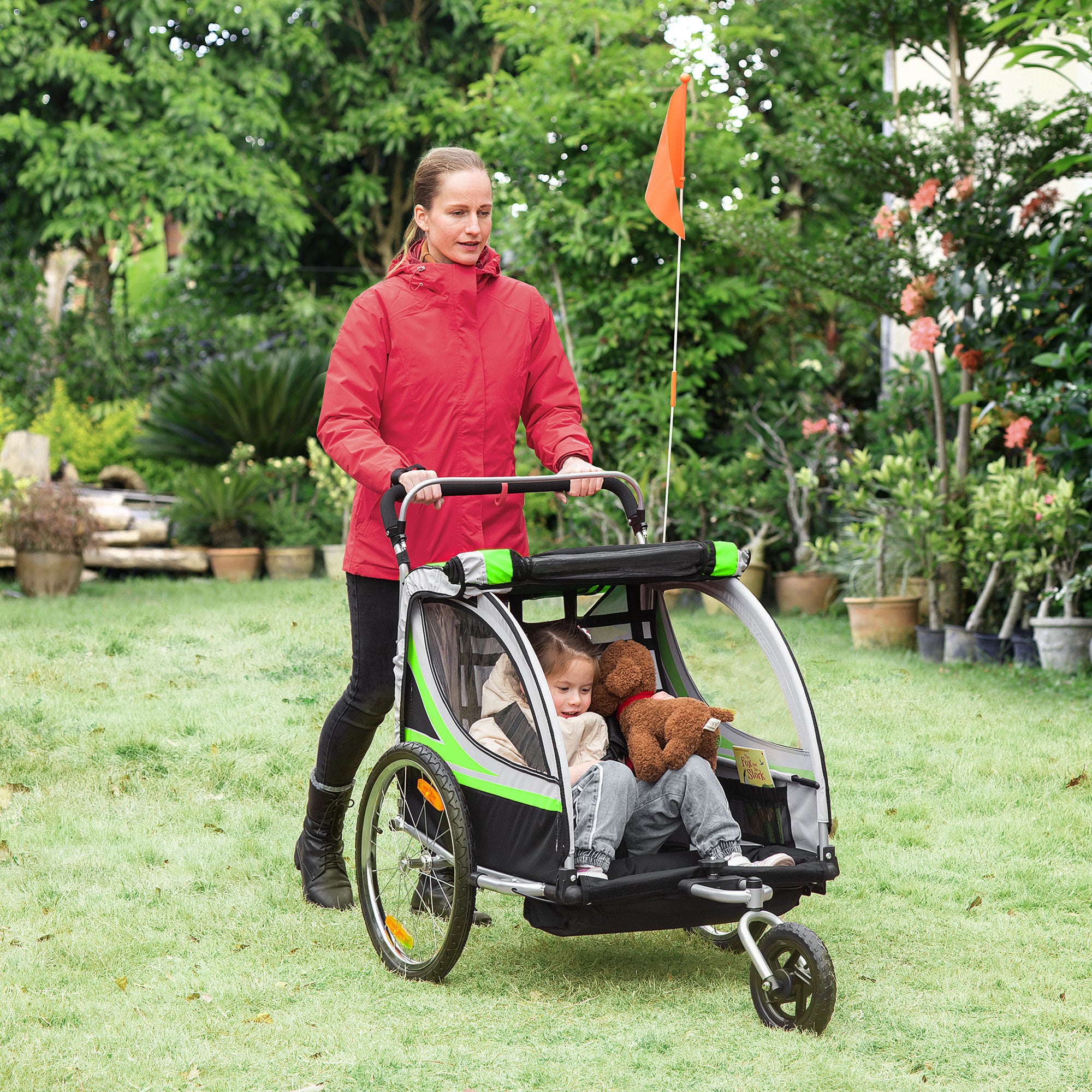 Infant trailer best sale for bike