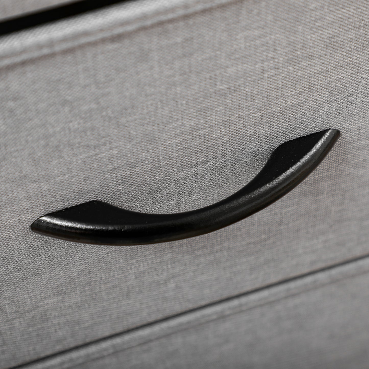 HOMCOM Chest of Drawers, Fabric Storage Drawers, Industrial Bedroom Dresser with 5 Fabric Drawers, Steel Frame and Wooden Top for Nursery, Living Room, Closet, Hallway, Grey