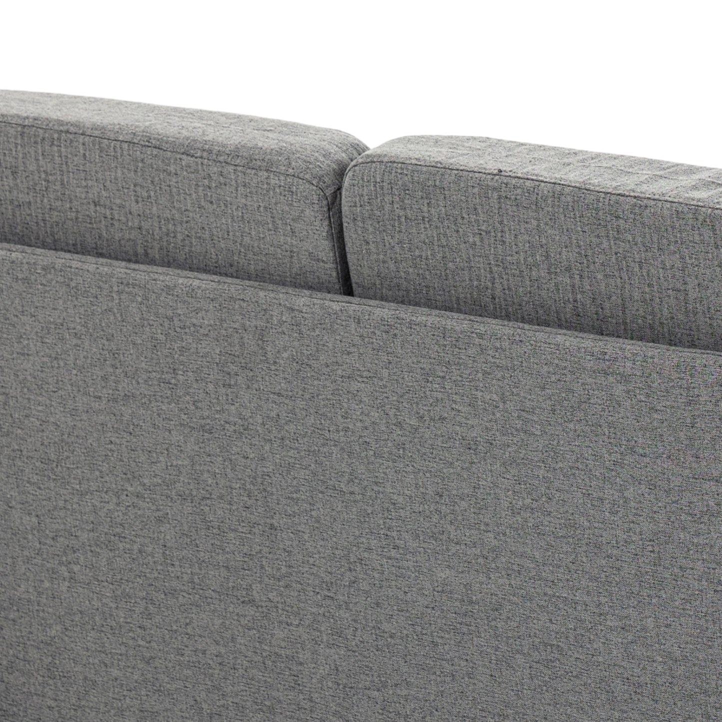 HOMCOM Compact Loveseat Sofa Modern 2 Seater Sofa for Living Room with Wood Legs and Armrests Grey