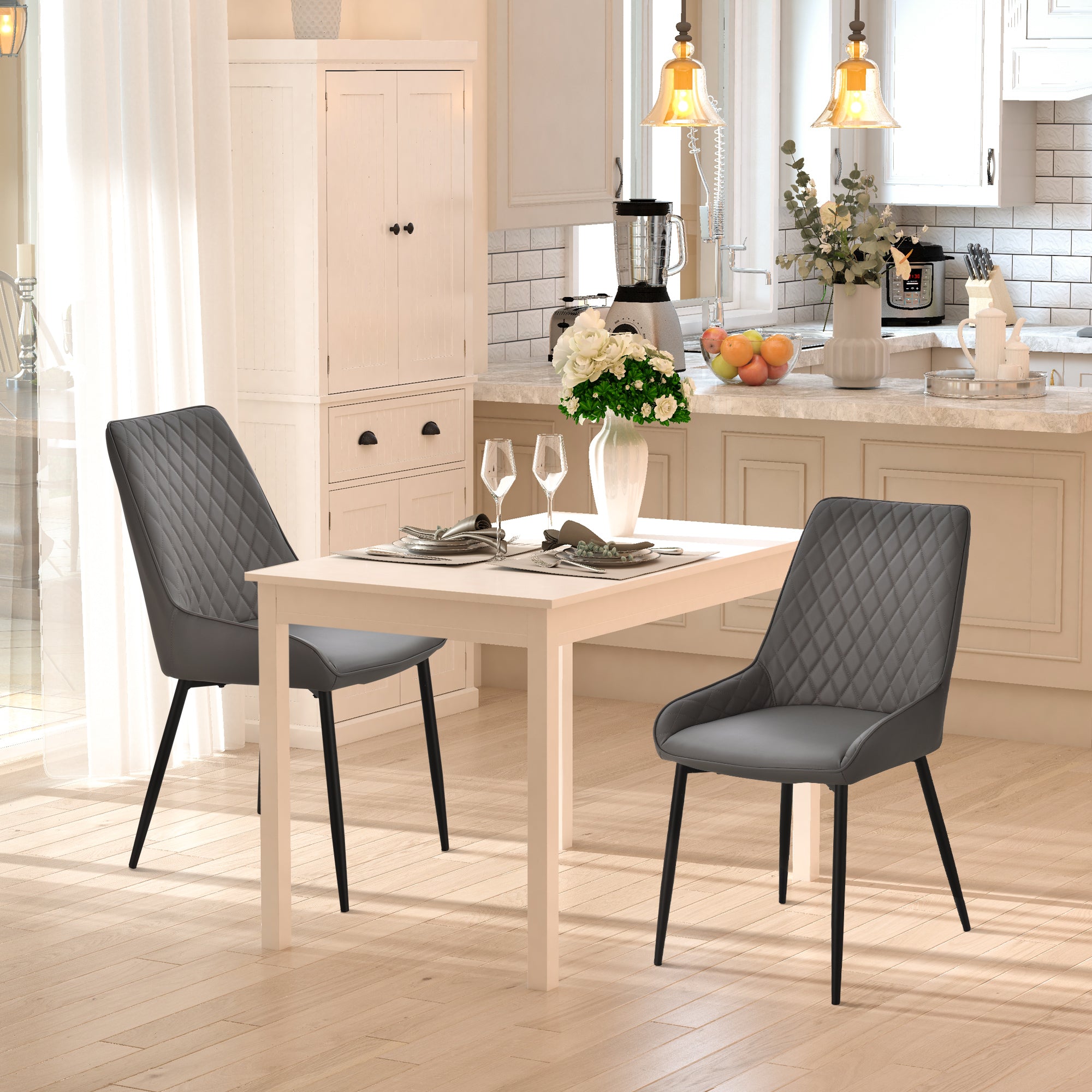 Leather Quilted Dining Chairs Cassington_Home Moore Faux Leather