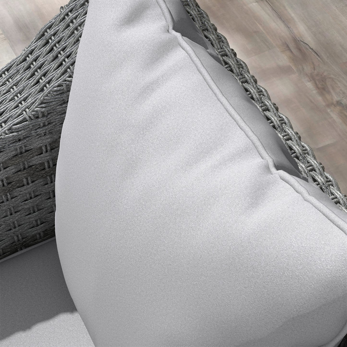 Outsunny 1-Piece Back and Seat Cushion Pillow Replacement, Patio Chair Cushion Set for Indoor Outdoor, Light Grey
