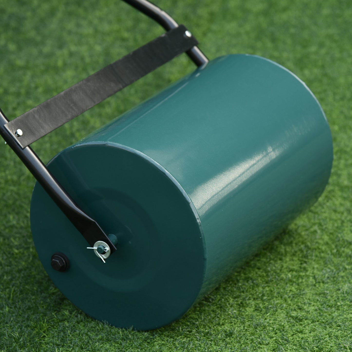 Outsunny 40L Metal Sand or Water Filled Lawn Roller Green