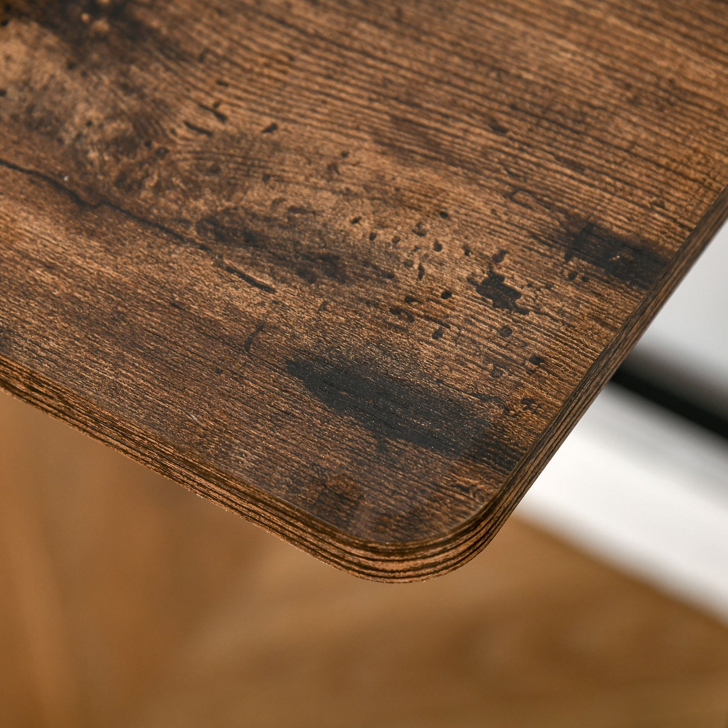 HOMCOM Writing Desk Computer Table Home Office PC Laptop Workstation Brown