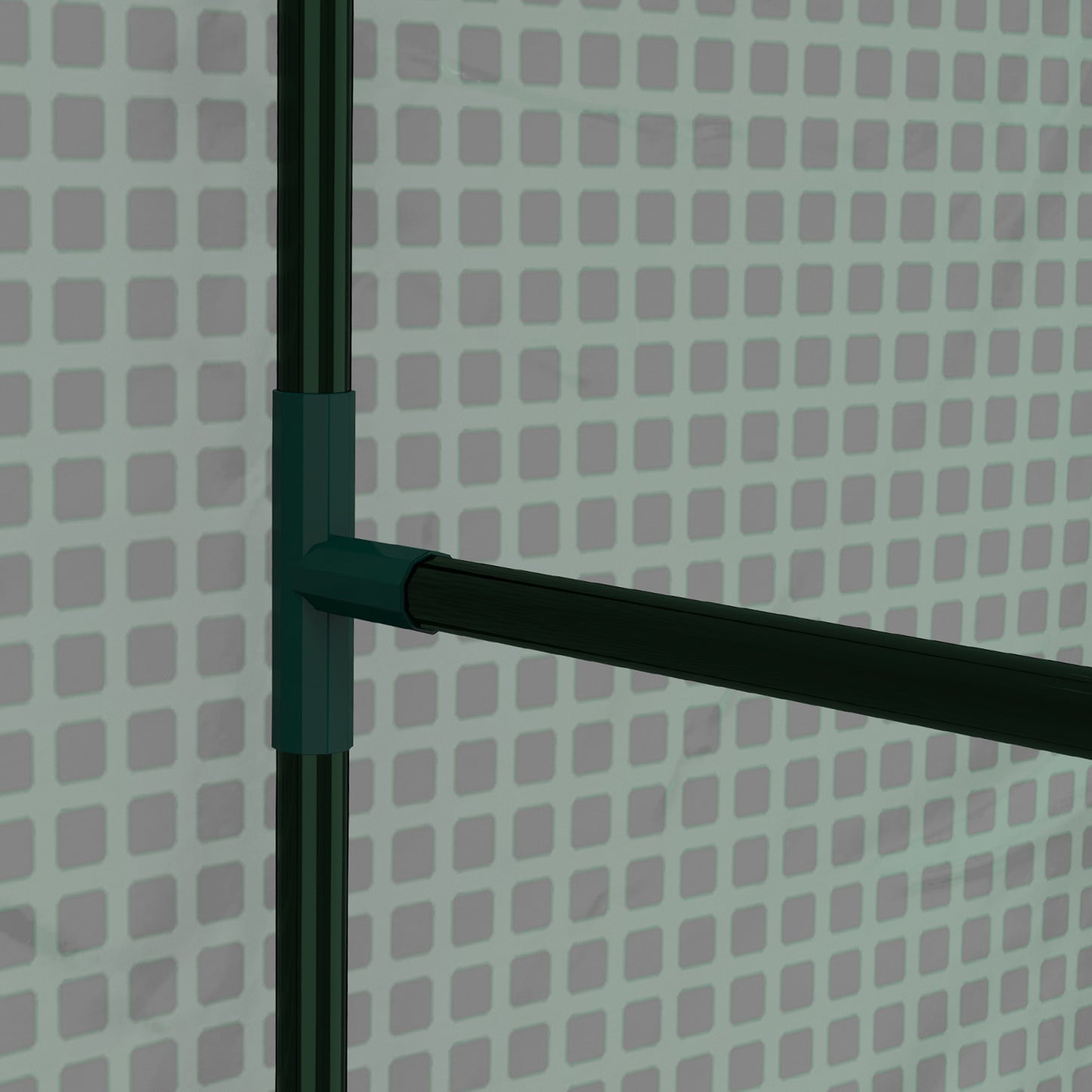 Outsunny 2Room Green House Mini Greenhouse with 2 Rollup Doors Vent Holes and Reinforced Cover 100 x 80 x 150cm