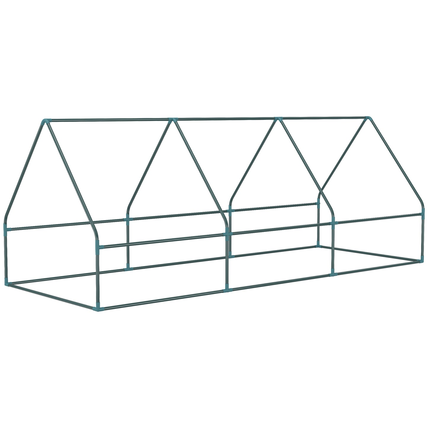 Outsunny Portable Small Polytunnel with Mesh Windows for Indoor and Outdoor, 240x90x90cm, Green