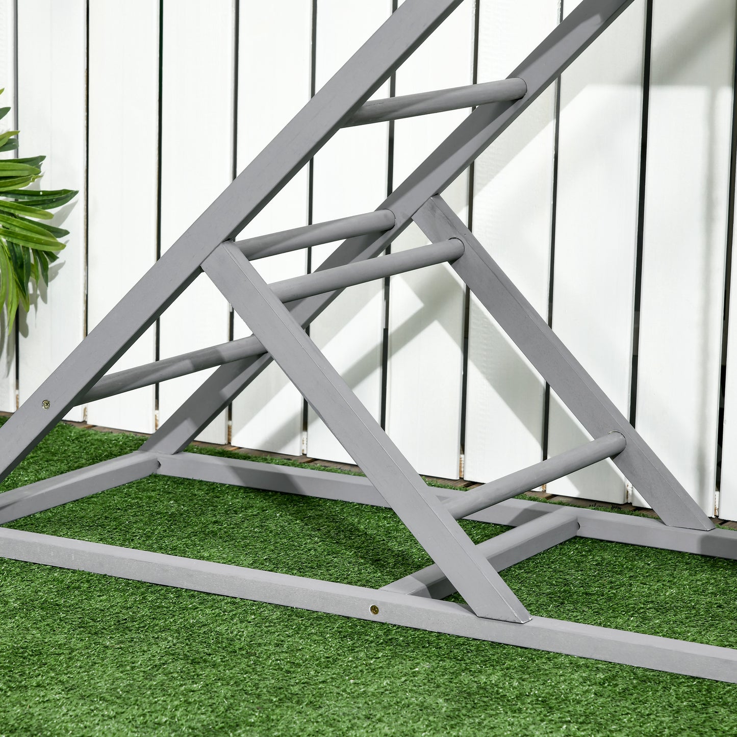 PawHut Wooden Chicken Coop Toy with Swing, Ladder, Platform, Grey