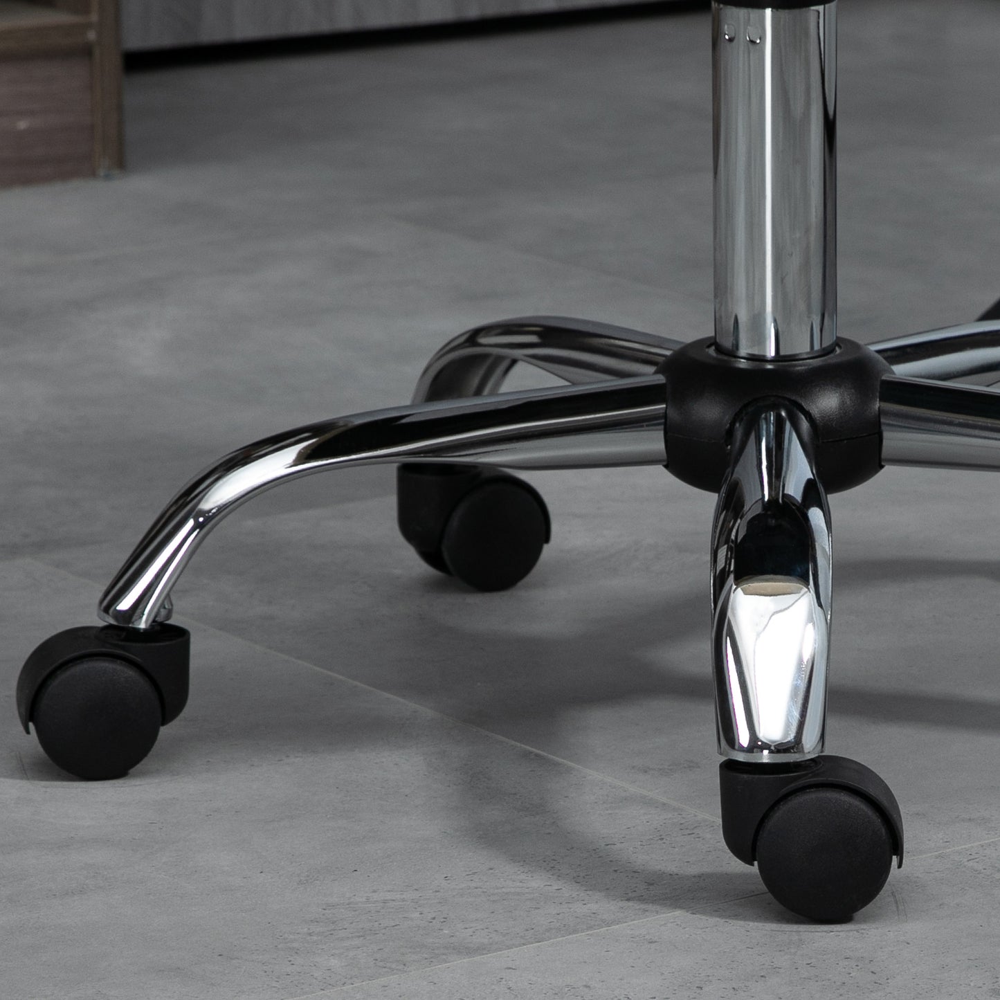 Vinsetto Computer Desk Chair Mesh Office Chair with Adjustable Height and Swivel Wheels Armless Study Chair Beige