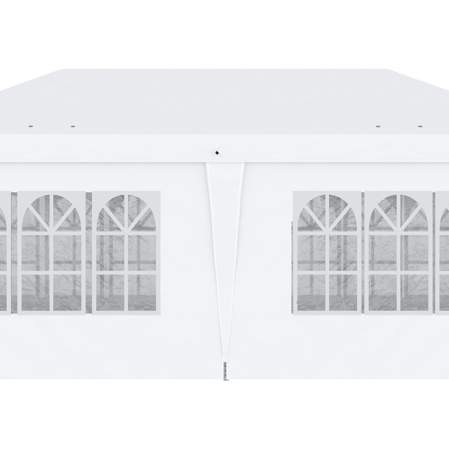 Outsunny 3 x 6 m Pop Up Gazebo with Sides and Windows, Height Adjustable Party Tent with Storage Bag for Garden, Camping, Event, White