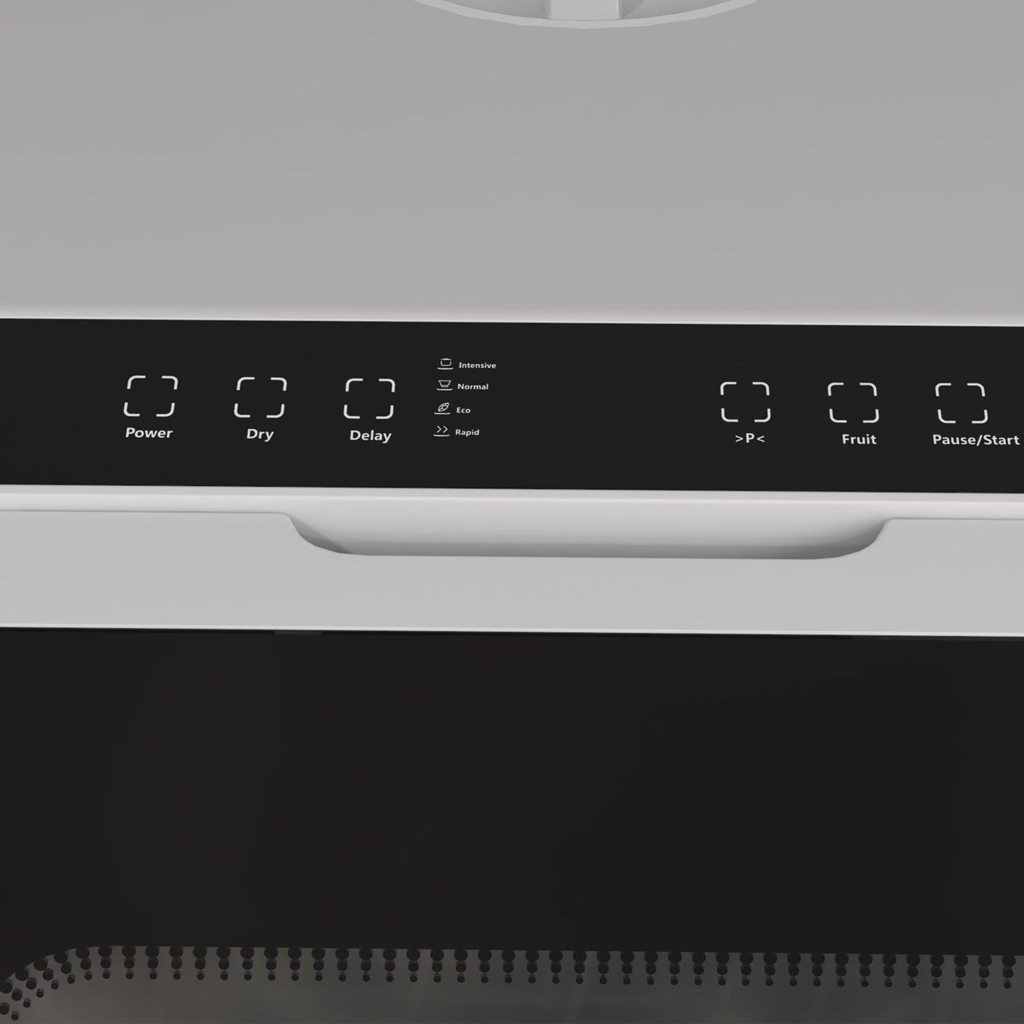 HOMCOM Table Top Dishwasher, Mini Countertop Dishwasher with 4 Place Settings, 6 Programmes, 6L Water Tank, Touch Control, LED Display, Delay Start, Dual Water Supply and Fruit Wash Mode, White