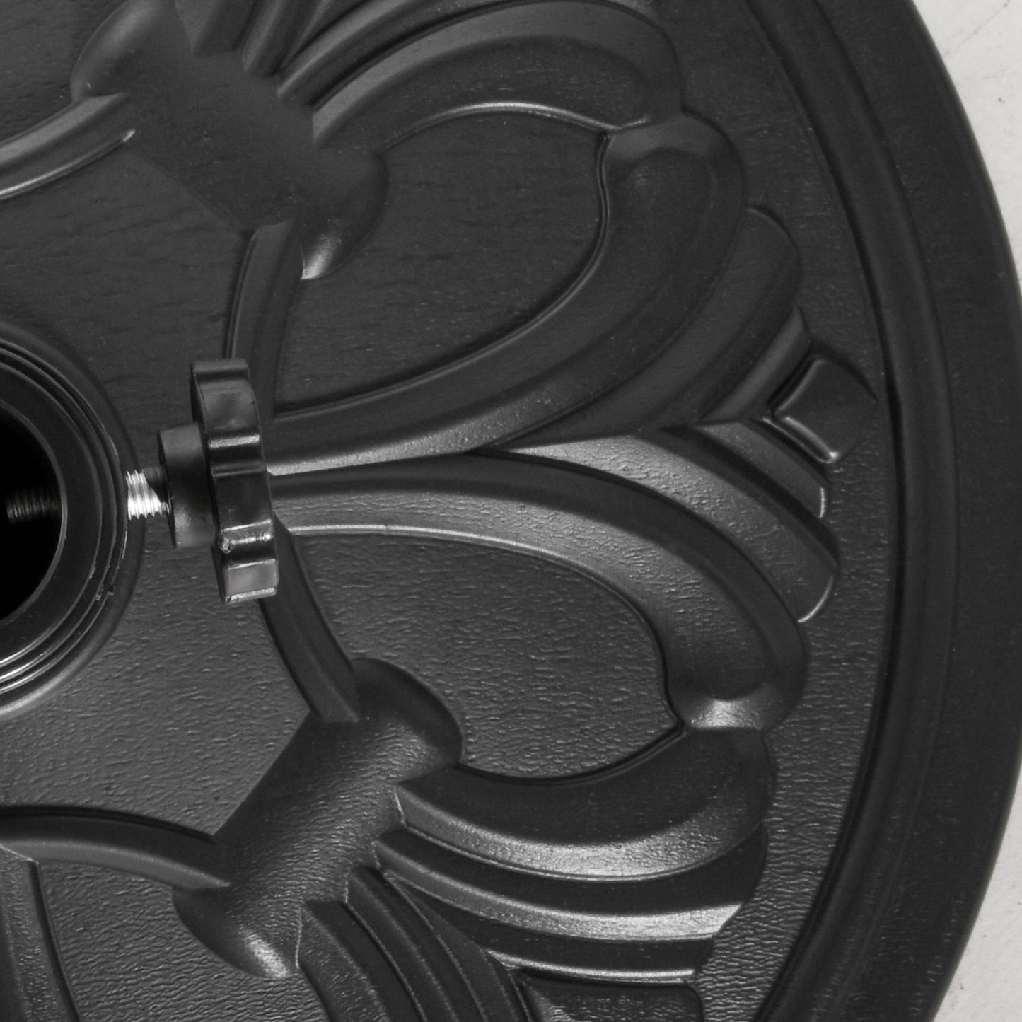 Outsunny 13kg Round Parasol Base Sun Umbrella Weight Stand Holder Patio Outdoor Garden Black