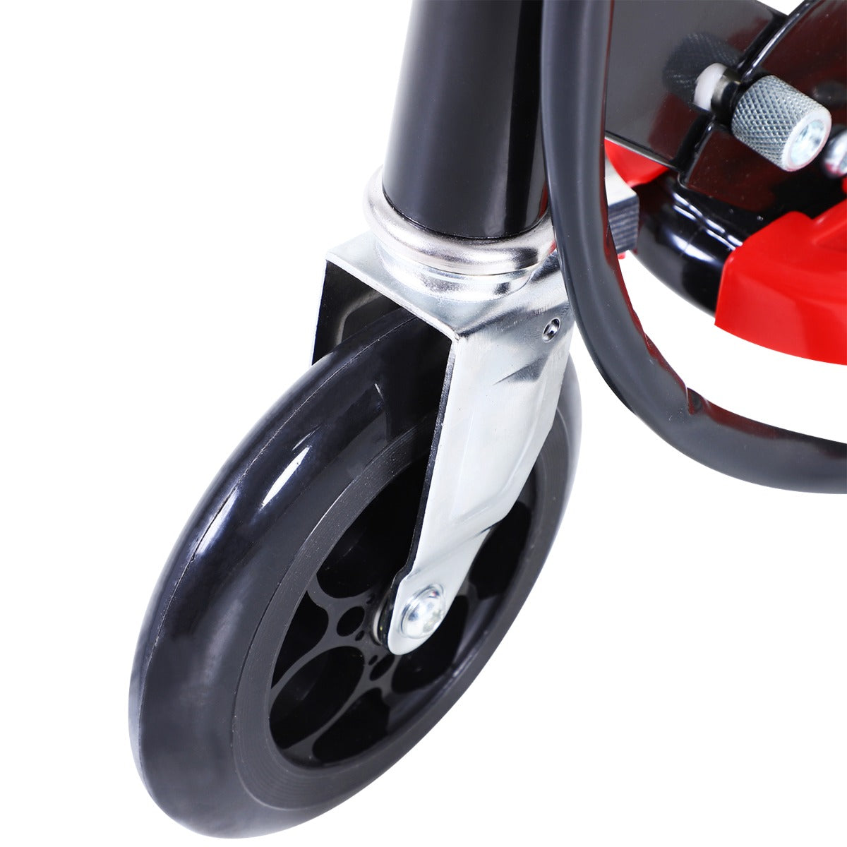 HOMCOM Kids Foldable E-Scooter W/Brake Kickstand-Red