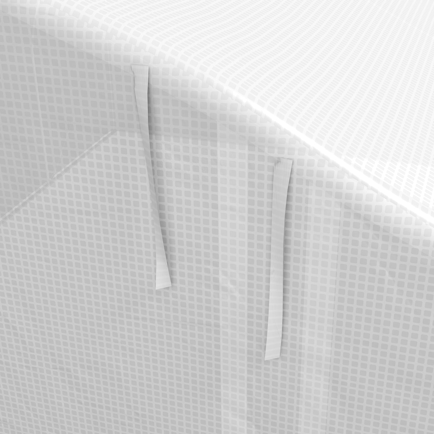 Outsunny 4 x 3(m) Walkin Polytunnel Greenhouse Zipped Roll Up Sidewalls Mesh Door 8 Mesh Windows Tunnel Warm House Tent with PE Cover Complimentary Plant Labels and Gloves White