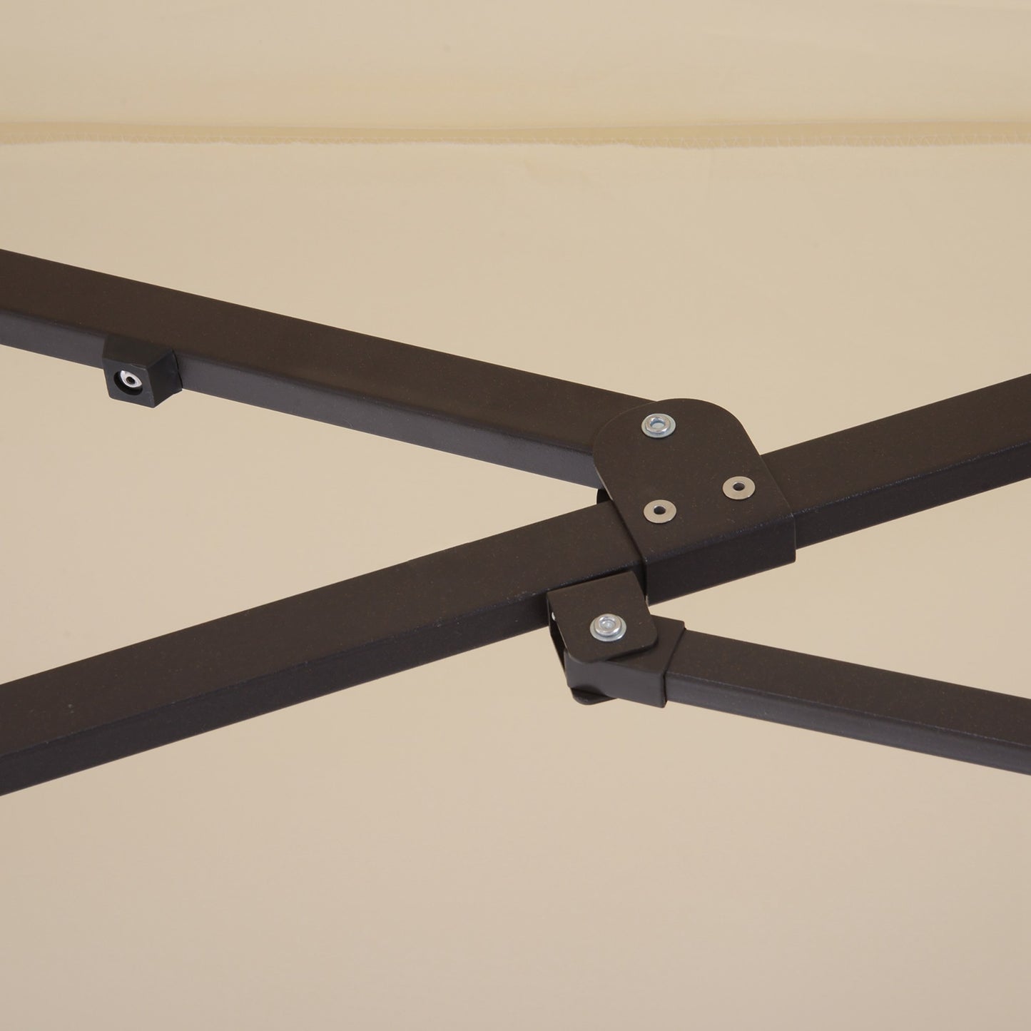 Outsunny 4.6m Double-Sided Patio Parasol Sun Umbrella-Cream White