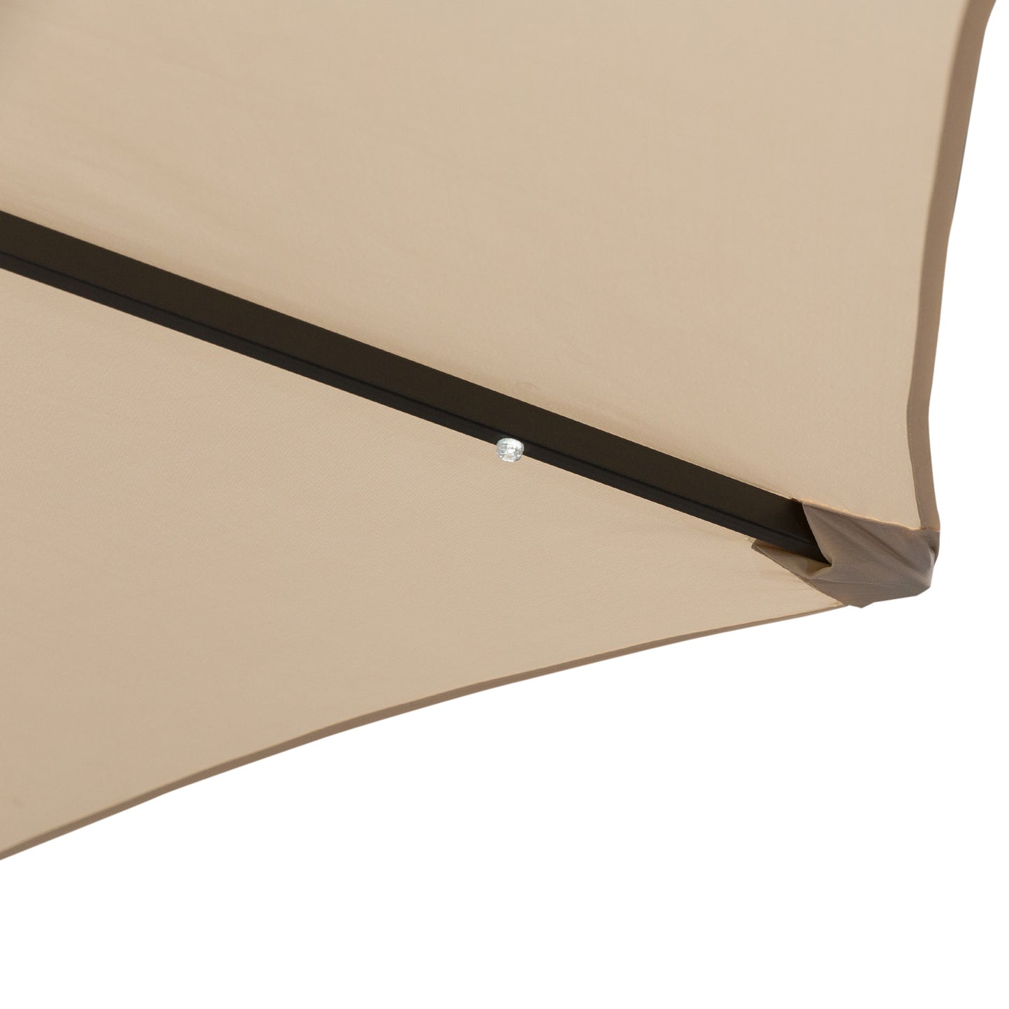 Outsunny Garden 24 LED Solar Powered Umbrella Chain Light Parasol-Creamy White