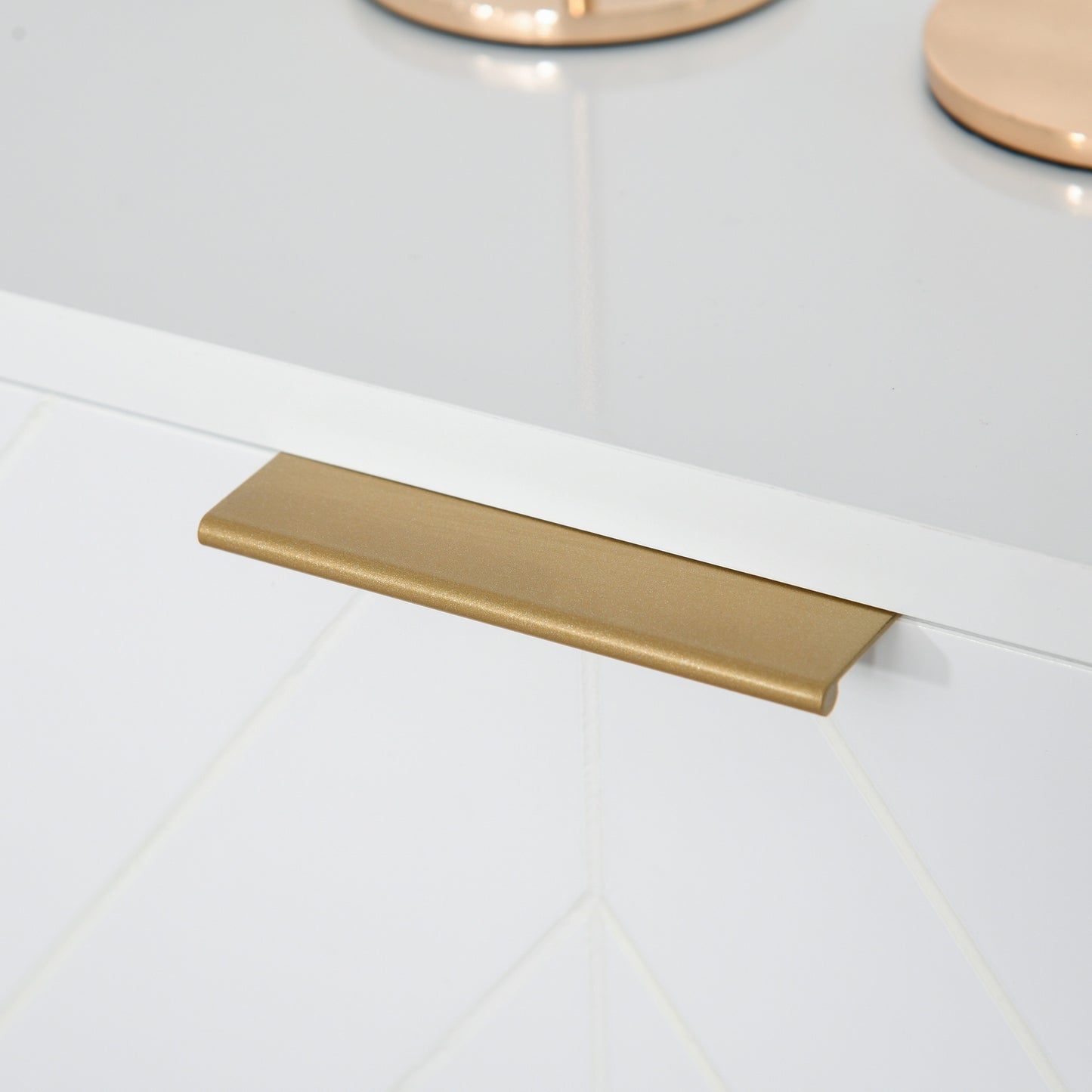 HOMCOM Modern Storage Cabinet Freestanding Cupboard with 3 Drawers for Dining Room, Living Room Dresser