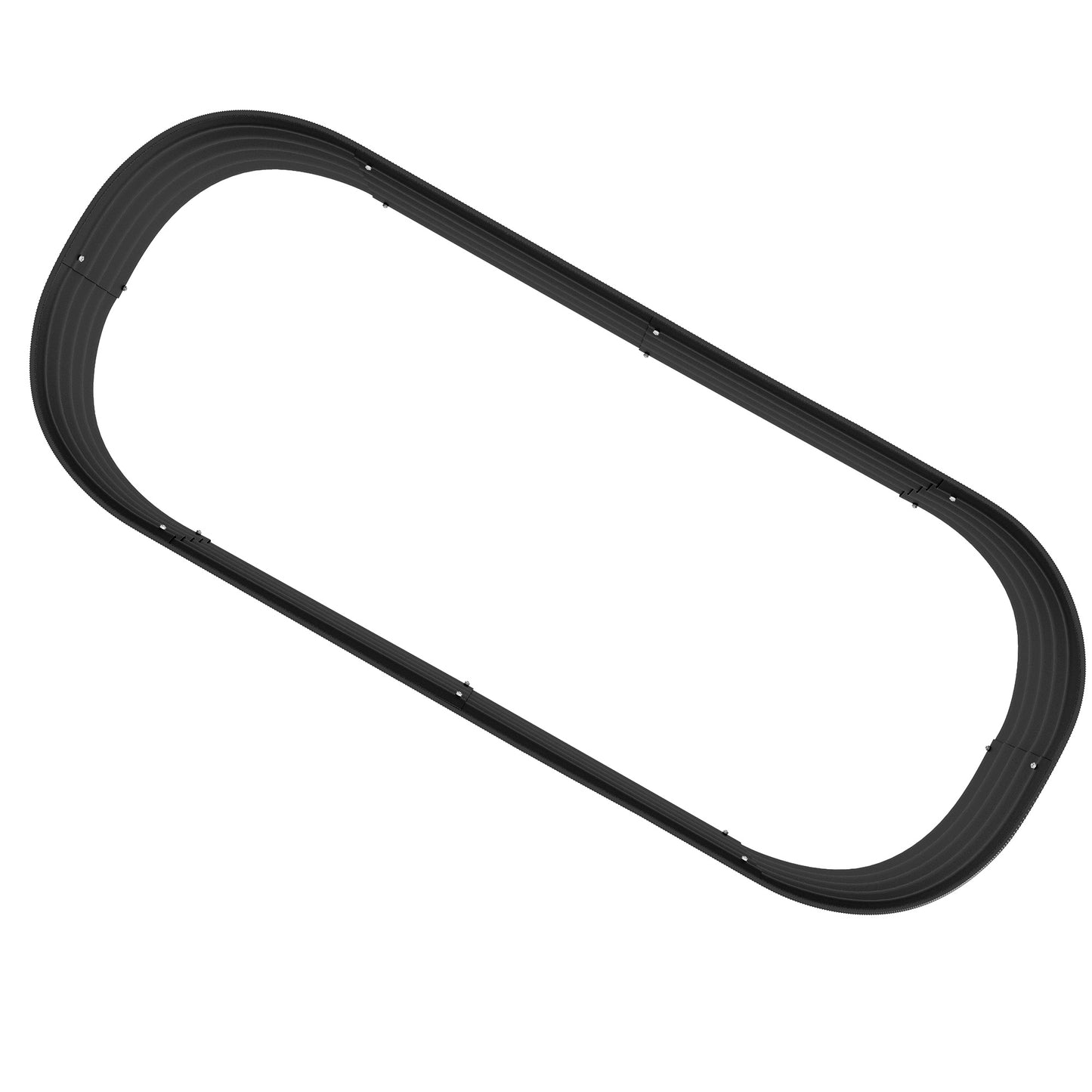 Outsunny Galvanised Raised Garden Bed Metal Planter Box with Safety Edging for Flowers Herbs Succulents Dark Grey