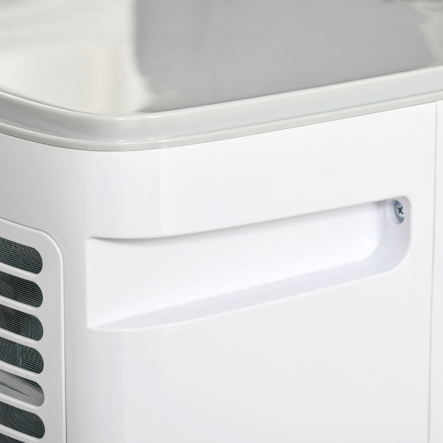 HOMCOM 10000 BTU Mobile Air Conditioner Portable AC Unit for Cooling Dehumidifying Ventilating with Remote Controller, LED Display, White