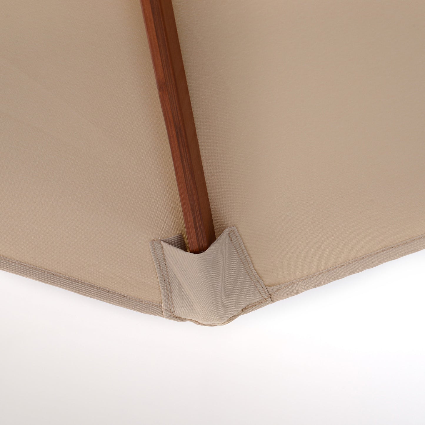 Outsunny 2.7m Patio Double Tier Umbrella Parasol Canopy Garden Sun Sunshade -Beige