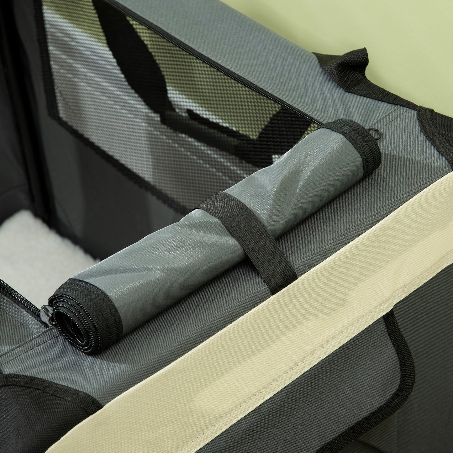 PawHut 70cm Foldable Pet Carrier, Dog Cage, Portable Cat Carrier, Cat Bag, Grey