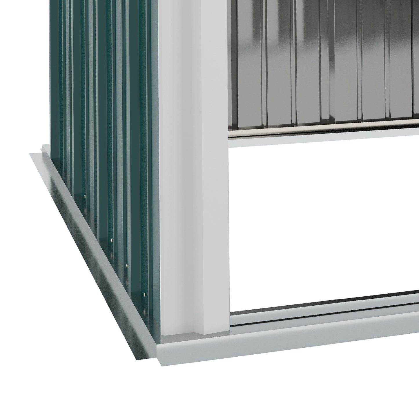 Outsunny Outdoor Storage Shed Garden Metal Storage Shed w/ Single Door for Garden Patio Lawn 5.3ft x 3.1ft Green