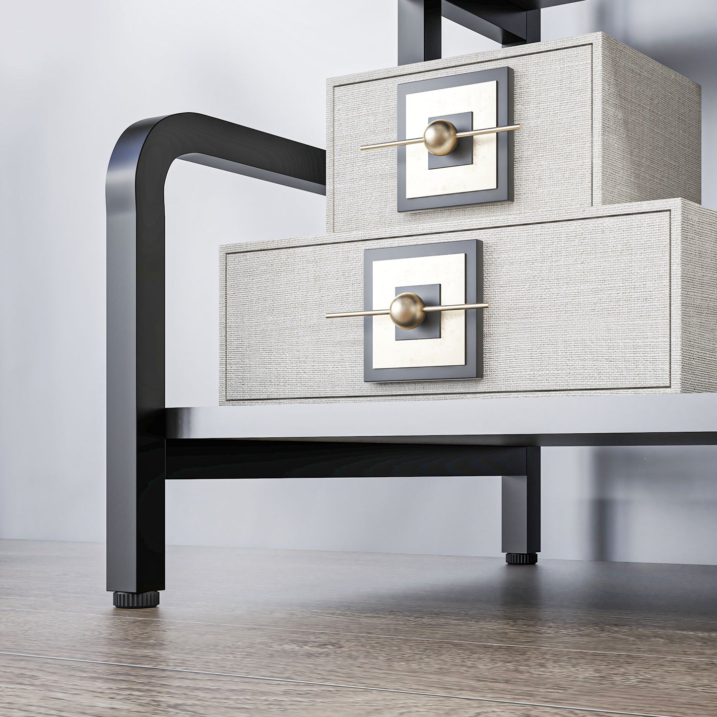 HOMCOM 3-Tier Storage Shelves, Metal Shelving Unit, Industrial Printer Table for Home Office, Display Rack for Living Room, Black