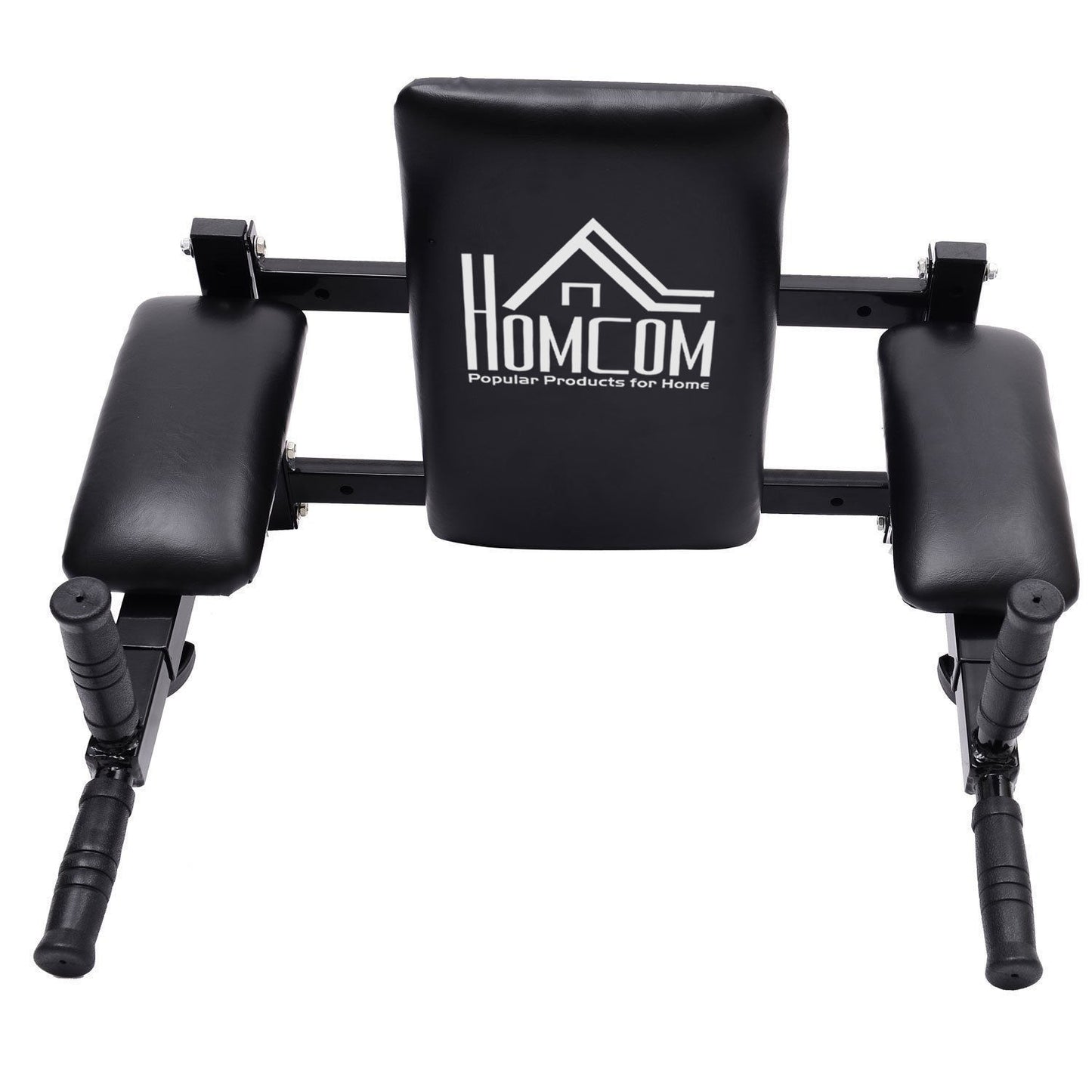 HOMCOM Wall Mounted Dip Station Rack-Black